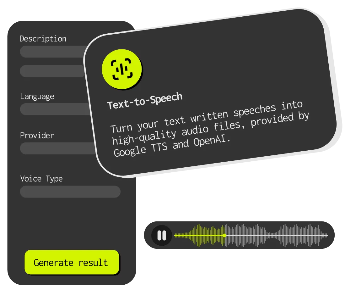 AI text to voice transformer